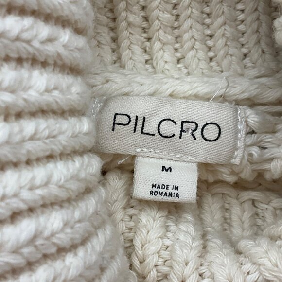 New Anthropologie Pilcro Med Cable Knit Turtleneck Sweater Fisherman - Picture 4 of 11
